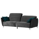 Bigsofa Morada Samt - Grau / Petrol