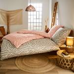 Parure de lit en satin mako Adria Coton - Taupe - 135 x 200 cm + oreiller 80 x 80 cm