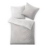 Parure de lit en satin mako Lea Réversible - Coton - Gris argenté - 155 x 220 cm + oreiller 80 x 80 cm