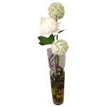 Bouquet déco Modern Blanc - Matière plastique - Textile - 20 x 80 x 20 cm