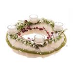 Couronne de l’Avent Snow Avec supports en verre pour bougies