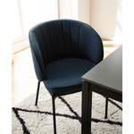 Chaise à accoudoirs  Cantil Tissu / Acier - Noir - Bleu lumineux / Noir