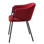 Chaise à accoudoirs Koloa II Tissu / Acier - Rouge / Noir