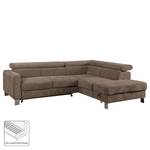 Ecksofa Baxter II Microfaser - Taupe - Ottomane davorstehend rechts