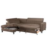 Ecksofa Baxter II Microfaser - Taupe - Ottomane davorstehend links