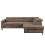 Ecksofa Baxter I Microfaser - Taupe - Ottomane davorstehend rechts