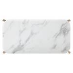 Table basse Conyers Verre / Métal - Imitation marbre blanc / Noir