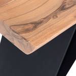 Table haute Tillson Acacia massif / Métal - Acacia marron / Noir - 140 x 80 cm