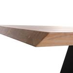 Table haute Tillson Acacia massif / Métal - Acacia marron / Noir - 200 x 100 cm