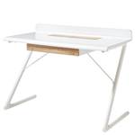 Schreibtisch Tarvin I Stahl - Eiche Dekor / Weiß