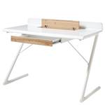 Schreibtisch Tarvin I Stahl - Eiche Dekor / Weiß