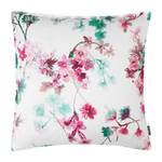 Housse de coussin Fabienne Coton - Blanc / Jade - 50 x 50 cm