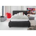 Lit boxspring Dochamps Tissu - Anthracite - 120 x 200cm - D3 medium