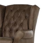 Oorfauteuil Boyce echt leer - Nougatkleurig