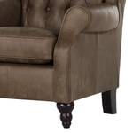 Oorfauteuil Boyce echt leer - Nougatkleurig