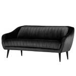 Sofa Margon (2-Sitzer) Samt - Schwarz - Schwarz