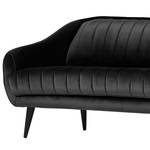 Sofa Margon (2-Sitzer) Samt - Schwarz - Schwarz