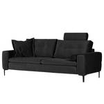 Sofa Jomala (3-Sitzer) Samt - Schwarz