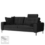 Sofa Jomala (3-Sitzer) Samt - Schwarz