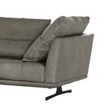 Bigsofa Ruona Echtleder - Grau - Breite: 245 cm