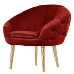 Fauteuil Lugos fluweel - Kersenrood