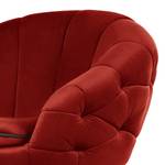 Fauteuil Lugos fluweel - Kersenrood