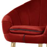 Fauteuil Lugos fluweel - Kersenrood