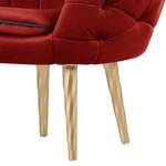 Fauteuil Lugos fluweel - Kersenrood