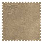 Hoekbank Venes antieke leerlook - Beige - Longchair vooraanzicht links - 3 kussens