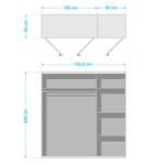 Kledingkast Mantilly Wit - 156 x 200 x 60 cm