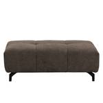 Gestoffeerde hocker Bellmore microvezel - Taupe