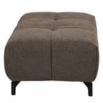 Gestoffeerde hocker Bellmore microvezel - Taupe