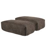 Ecksofa Bellmore III Microfaser - Taupe - Mit Kopfstütze