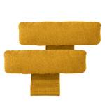 Canapé d’angle Bellmore III Microfibre - Jaune moutarde - Avec appui-tête