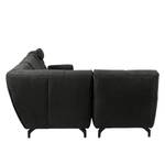 Canapé panoramique Bellmore III Microfibre - Anthracite - Avec appui-tête