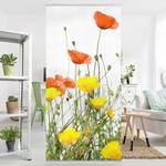 Raumteiler Wild Flowers Mikrofaser / Polyester - Gelb / Orange