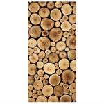 Paneel Horney Firewood microvezel/polyester - bruin