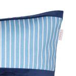 Kussensloop Big Stripe katoen - Lichtblauw/donkerblauw