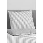 Parure de lit en renforcé Herringbone Coton - Gris clair - 135 x 200 cm + oreiller 80 x 80 cm