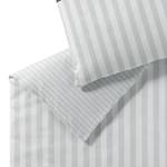 Parure de lit en satin mako Big Stripe Coton - Gris clair - 200 x 200 cm + 2 oreillers 80 x 80 cm