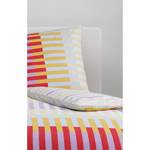 Parure de lit en satin mako Staves Coton - Multicolore - 135 x 200 cm + oreiller 80 x 80 cm