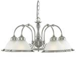 Hanglamp American Diner opaalglas/staal - 5 lichtbronnen