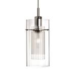 Hanglamp Duo transparant glas/staal - 1 lichtbron