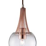 Hanglamp Whisk transparant glas/staal - 1 lichtbron - Koper