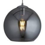 Hanglamp Balls I rookglas/staal - 1 lichtbron - Zwart