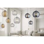 Hanglamp Balls I transparant glas/staal - 1 lichtbron - Wit