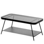 Couchtisch Kisko Glas / Metall - Grau / Schwarz