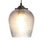 Hanglamp Riva glas/ijzer - 1 lichtbron - Grijs