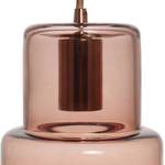 Hanglamp Evy glas/ijzer - 1 lichtbron - Roze