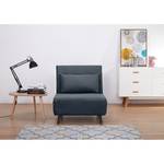 Fauteuil convertible Elands hêtre noir Tissu Nims: Bleu jean